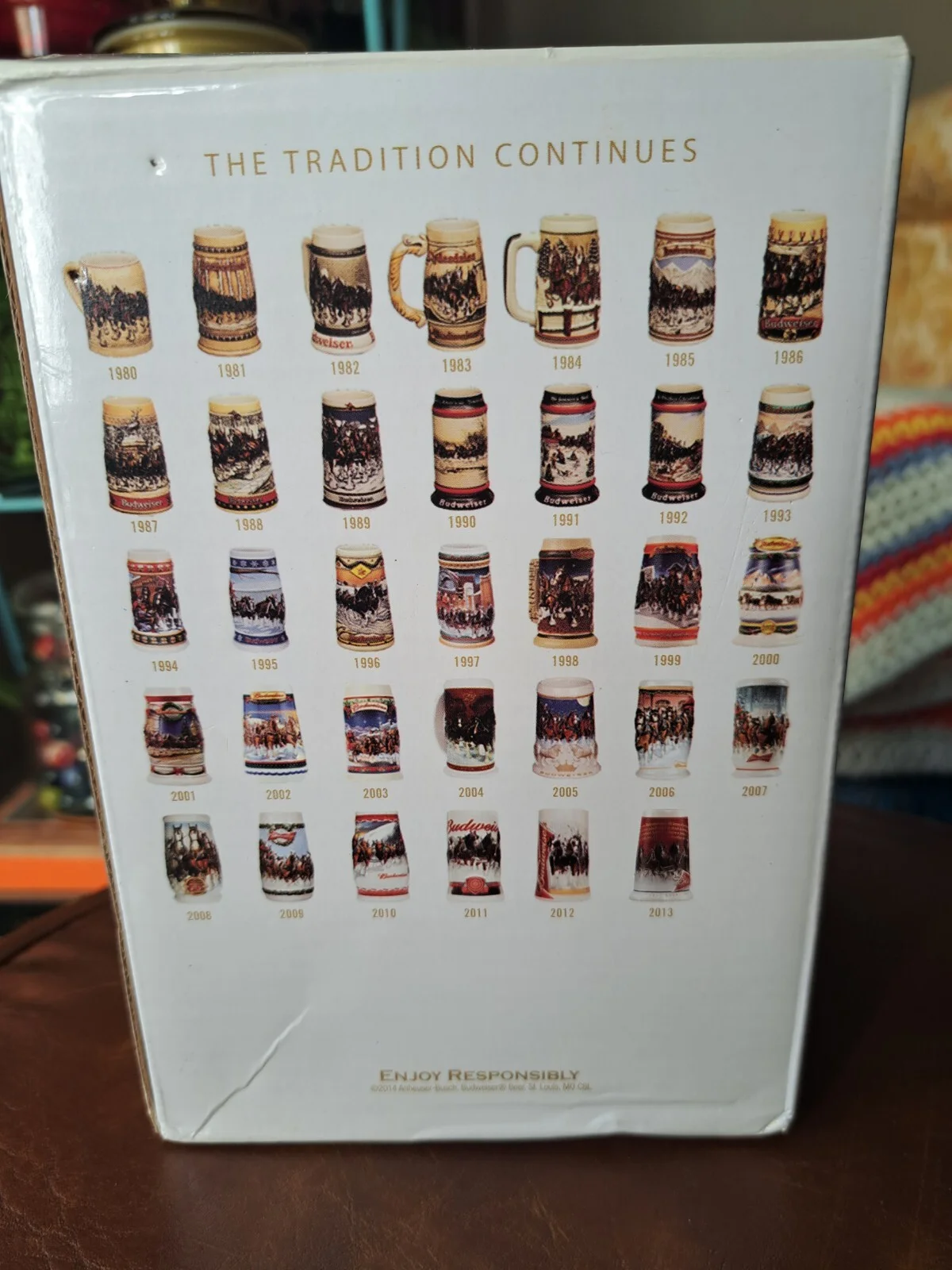 2014 Budweiser Holiday Stein with Certificate of Authenticity and Original Box 2