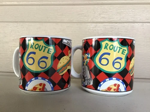 Large Route 66 Coffee Mug, Cup. Microwave/Dishwasher Safe!